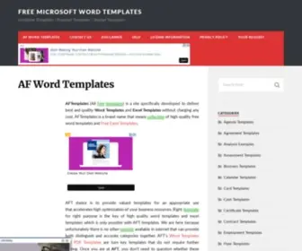 Aftemplates.com(Free Word Templates) Screenshot