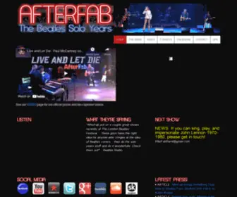 Afterfab.com(Tribute to the Music of The Beatles' Solo Careers) Screenshot