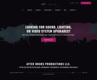 Afterhoursproductions.com(After Hours Productions) Screenshot