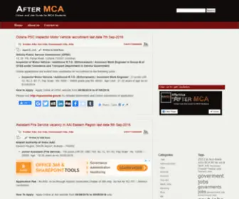 Aftermca.com(A Career and Job Guide for MCA Students) Screenshot