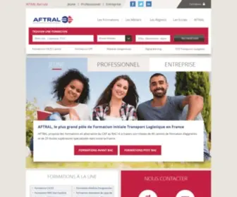 Aftral.com(AFTRAL 1er organisme de Formation en Transport Logistique de France) Screenshot