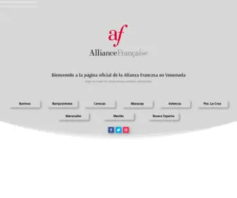 Afvenezuela.org(Alianza Francesa de Venezuela) Screenshot