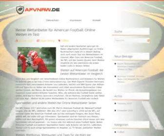 AFVNRW.de(American Football: Virtuelle News und Ratgeber für Wetten) Screenshot