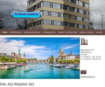 AG-Mantel.info(AG-Mantel AG Mantel Firmenmantel Firmengruendungen Domizile Mandate) Screenshot