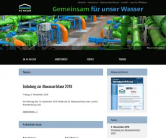 AG-Wasser.de(Wasser und Abwasser in Berlin und Brandenburg) Screenshot