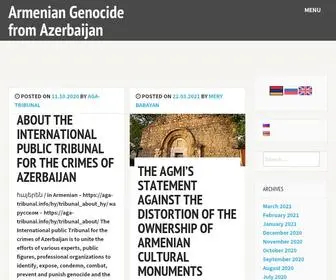Aga-Tribunal.info(Armenian Genocide from Azerbaijan) Screenshot