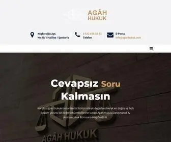 Agahhukuk.com(AGÂH Hukuk) Screenshot