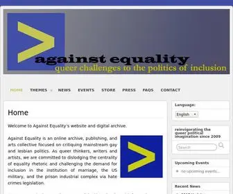 Againstequality.org(Against Equality) Screenshot