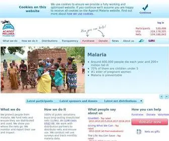 Againstmalaria.com(Against Malaria) Screenshot