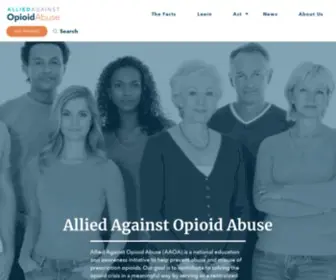 Againstopioidabuse.org(Allied Against Opioid Abuse) Screenshot