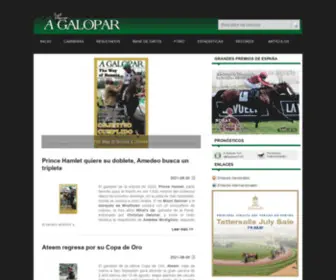 Agalopar.com(A Galopar & Turfinternet) Screenshot