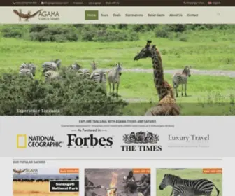 Agamatours.com(Tanzania Safari Holidays & Tours In 2020 With Agama Tours and Safaris) Screenshot