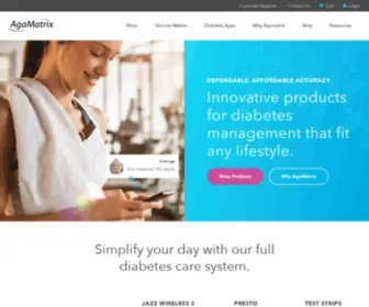 Agamatrix.com(Innovative Products for Diabetes Care) Screenshot
