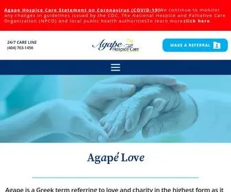 Agapehospicecare.com(Agape Hospice Care's mission) Screenshot