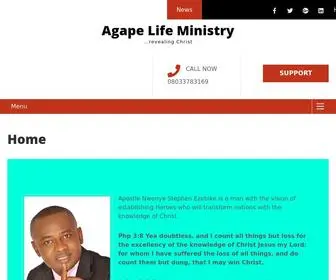 Agapelifeministry.com.ng(Revealing Christ) Screenshot