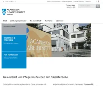 Agaplesion-Elisabethenstift.de(AGAPLESION ELISABETHENSTIFT) Screenshot