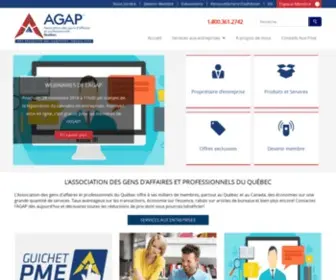 Agapq.com(Association des Gens d'Affairs et Professionels du Québec) Screenshot