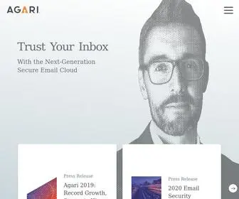 Agari.com(Advanced Email Security Solutions for Enterprises) Screenshot