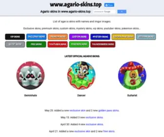 Agario-Skins.top(Agario skins in) Screenshot