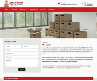 Agarsainrelocation.com(Packers and Movers in Ahmedabad) Screenshot