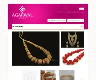 Agarwalgems.in(Gemstones And Jewelry Store) Screenshot