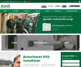 Agas.dk(VVS-installatør i Kastrup) Screenshot