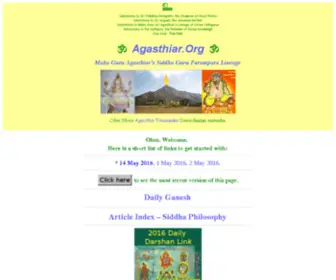 Agasthiar.org Screenshot