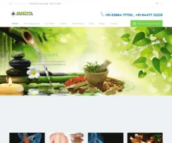 Agasthya-Ayurvedic.com(Agasthya Ayurvedic) Screenshot