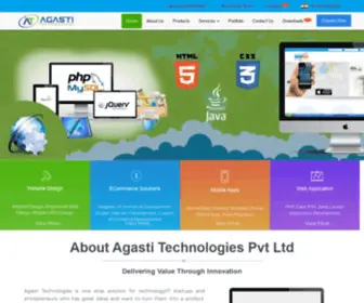 Agastitech.com(Agasti Technology Pvt Ltd) Screenshot
