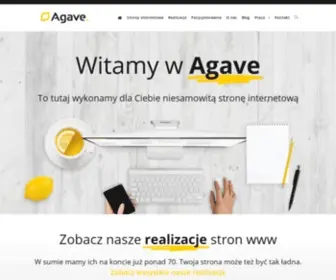 Agave.pl(To tutaj wykonamy dla Ciebie niesamowitą stronę internetową) Screenshot