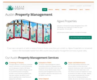 Agaveproperties.com(Austin Property Management) Screenshot