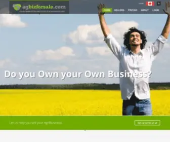 AgbizForsale.com(The best place to buy or sell a Canadian Agricultural Business) Screenshot