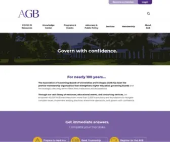 AGB.org(The Association of Governing Boards of Universities and Colleges (AGB)) Screenshot