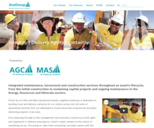 AGC-Ausgroup.com(Construction and Maintenance Asset and Services Provider Australia) Screenshot