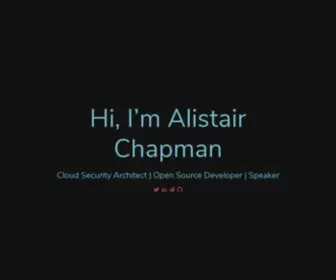 Agchapman.com(An introduction to Alistair Chapman) Screenshot