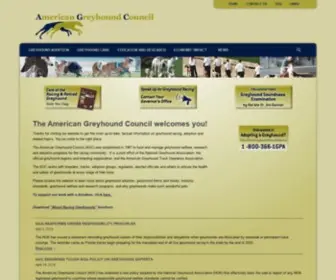 Agcouncil.com(Factual information on greyhound racing) Screenshot