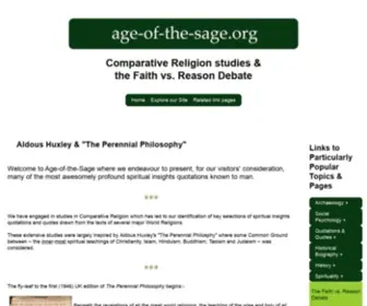 Age-OF-The-Sage.org(Comparative Religion studies & the Faith vs. Reason Debate) Screenshot