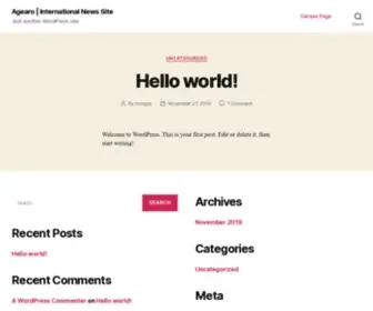 Agearo.com(International News Site) Screenshot