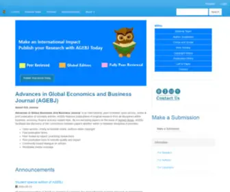 Agebj.org(Advances in Global Economics and Business Journal) Screenshot