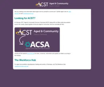 Agedcaretas.org.au(Aged & Community Services Tasmania (ACST)   Aged and Community Services Tasmania (ACST)) Screenshot