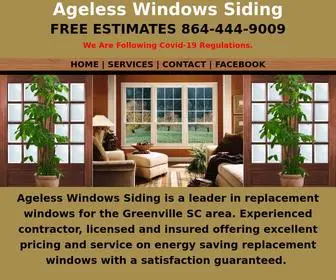 Ageless-Windows-Siding.com(Windows Greenville SC) Screenshot
