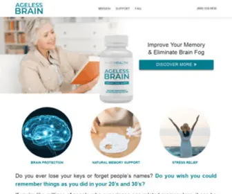 Agelessbraindoctor.com(Ageless Brain) Screenshot