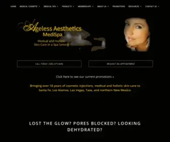 Agelesssantafe.com(Ageless Aesthetics MediSpa) Screenshot