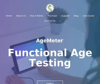 Agemeter.com(Functional/Biological Age Test Through Aging Biomarkers) Screenshot