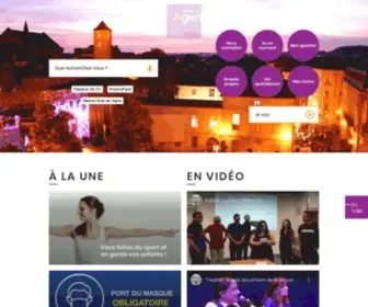 Agen.fr(Site Internet officiel de la mairie d'Agen) Screenshot