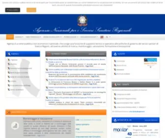 Agenas.it(Agenzia Nazionale per i servizi sanitari Regionali) Screenshot