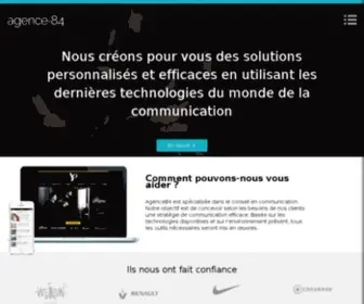 Agence84.com(Agence 84) Screenshot