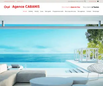 Agencecabanis.com(Agence immobilière Le Beausset Ollioules et La Cadière d'Azur pour la vente et la location de biens immobiliers dans le Var) Screenshot