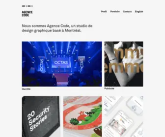 Agencecode.qc.ca(AGENCE CODE) Screenshot