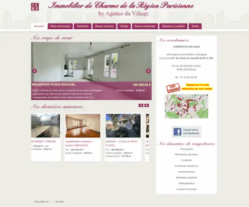 Agenceduvillage.net(Immobilier de charme de la région Parisienne by Agence du Village) Screenshot